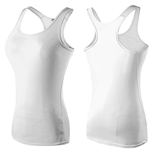 Women's Polyester O-Neck Sleeveless Breathable Fitness Workout Top