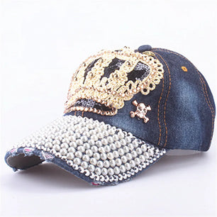 Women's Cotton Adjustable Strap Crown Casual Wear Baseball Hat