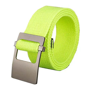 Men's Canvas Buckle Closure Plain Pattern Trendy Military Belts