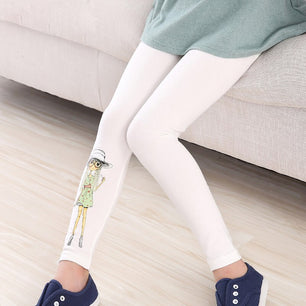 Kid's Spandex Mid Elastic Waist Closure Casual Wear Leggings