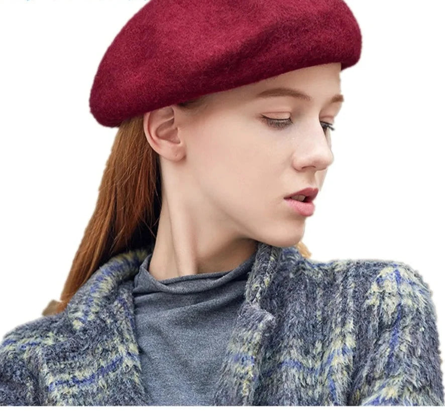 Women's Wool Multifunction Solid Pattern Casual Wear Beanie Caps