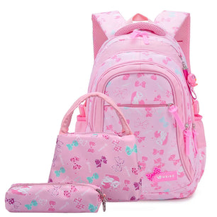 Kid's Nylon Zipper Closure Printed Pattern Trendy School Backpack