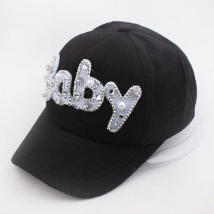 Women's Cotton Pearl Pattern Casual Wear Hip-Hop Snapback Caps