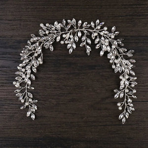 Women's Zinc Alloy Leaf Shaped Tiaras Trendy Bridal Wedding Crown