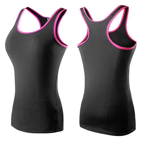 Women's Polyester O-Neck Sleeveless Breathable Fitness Workout Top