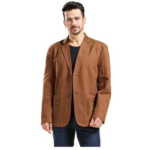 Men's Cotton Full Sleeve Single Breasted Closure Slim Blazers