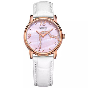 Women's Stainless Steel Round Shaped Waterproof Luxury Watch