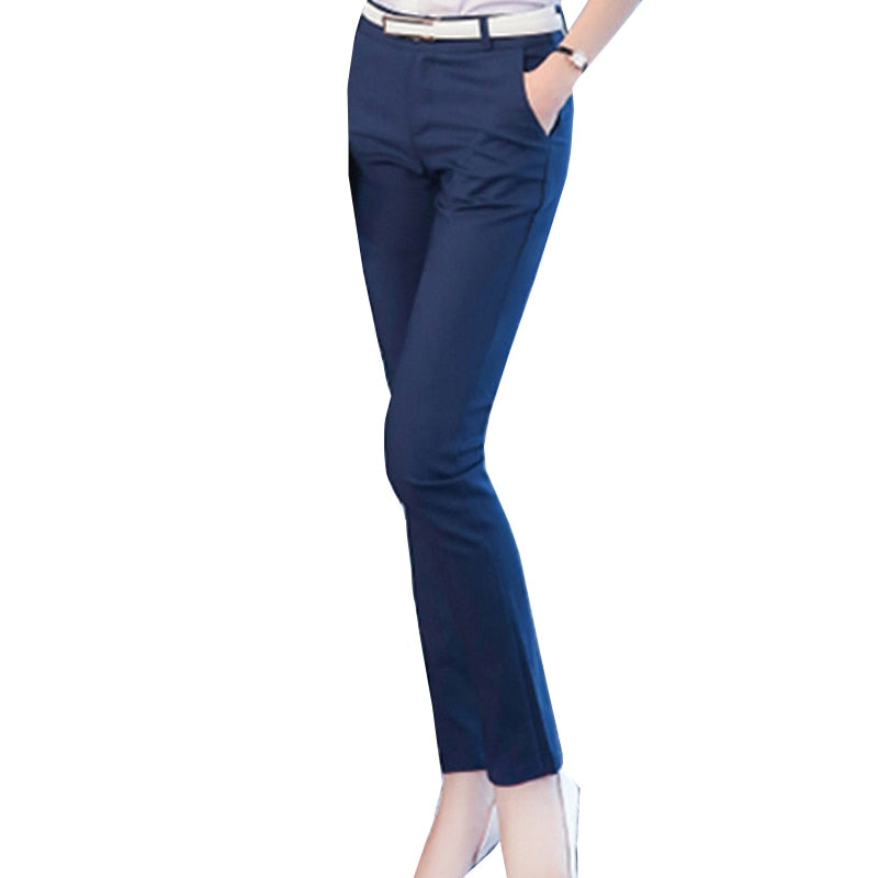 Women's Cotton High High Waist Formal Wear Plain Denim Pants