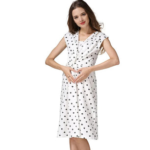 Women's V-Neck Spandex Sleeveless Breastfeeding Maternity Dress