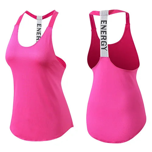 Women's Polyester O-Neck Sleeveless Breathable Fitness Workout Top