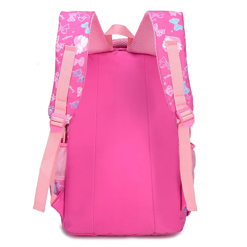 Kid's Nylon Zipper Closure Printed Pattern Trendy School Backpack