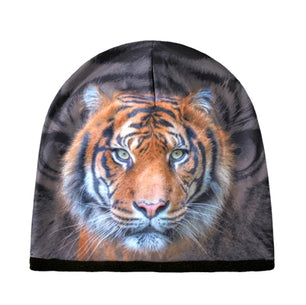 Women's Acrylic Animal Pattern Casual Wear Hip Hop Winter Cap