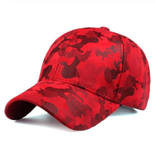 Women's Cotton Adjustable Strap Sun Protection Camouflage Cap