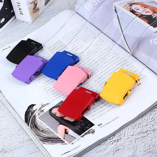 Women's Plastic Adjustable Strap Buckle Closure Solid Belts