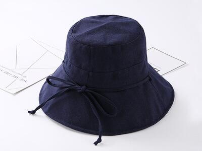 Women's Polyester Solid Pattern Casual Wear Anti-UV Bucket Hats