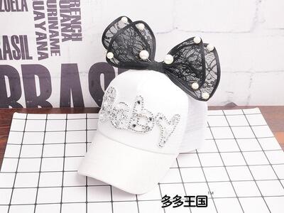 Women's Cotton Pearl Pattern Casual Wear Hip-Hop Snapback Caps