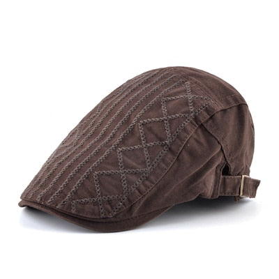 Men's Cotton Adjustable Strap Casual Wear Solid Pattern Cap