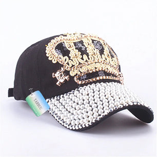 Women's Cotton Adjustable Strap Crown Casual Wear Baseball Hat