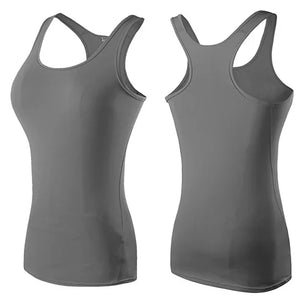 Women's Polyester O-Neck Sleeveless Breathable Fitness Workout Top