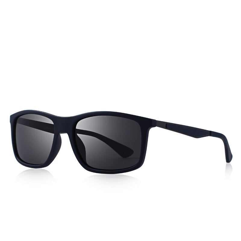 Men's Plastic Frame Rectangle Polarized UV Protection Sunglasses