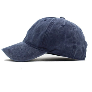 Men's Cotton Adjustable Strap Solid Pattern Snapback Baseball Cap