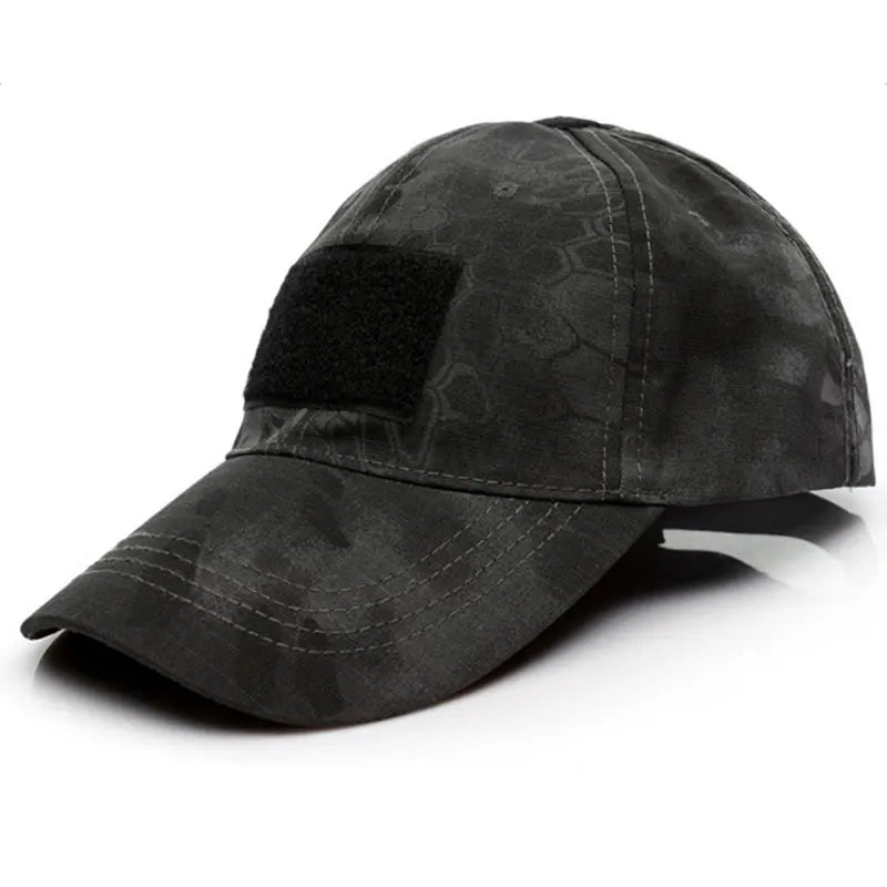 Men's Cotton Adjustable Strap Camouflage Pattern Military Caps