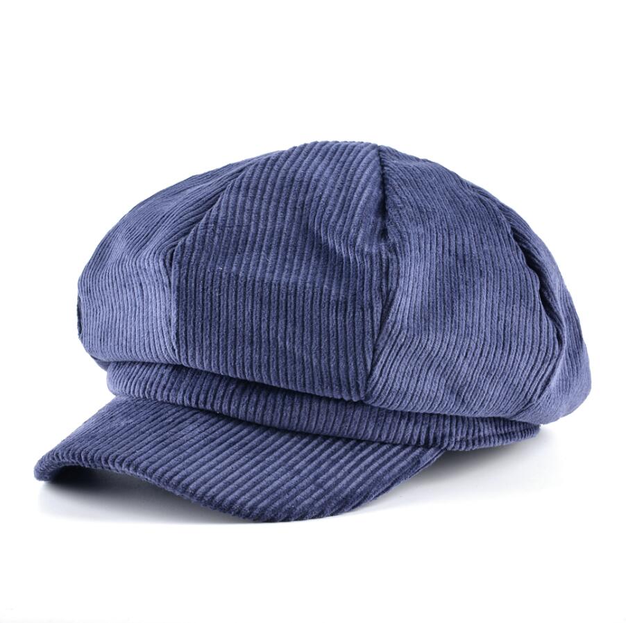 Men's Polyester Adjustable Strap Casual Wear Solid Octagonal Cap