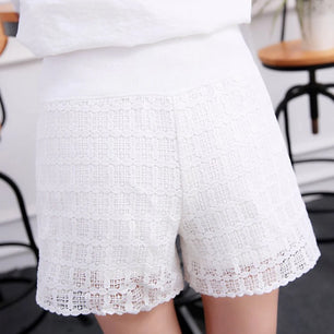 Women's Spandex Elastic Closure High Waist Maternity Shorts