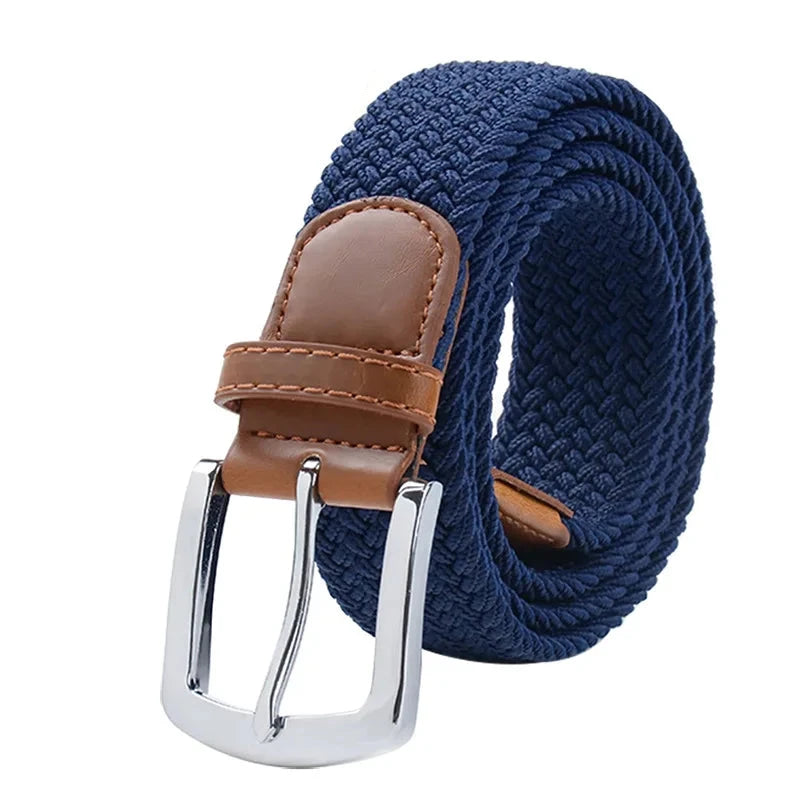 Men's Canvas Pin Buckle Closure Plain Pattern Military Belts