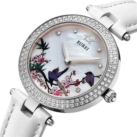 Women's Stainless Steel Round Shaped Waterproof Quartz Watch