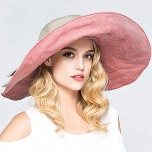 Women's Acrylic Solid Pattern Sun Protection Glamorous Beach Hat