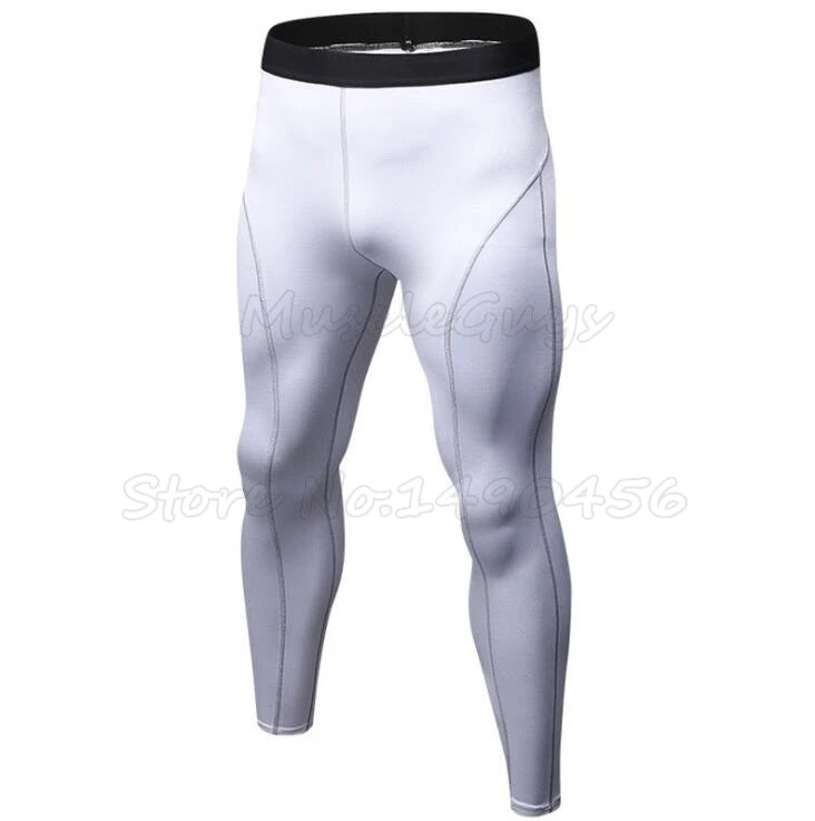 Men's Polyester Quick Dry Compression Running Sports Leggings