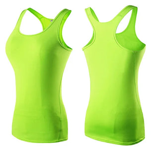 Women's Polyester O-Neck Sleeveless Breathable Fitness Workout Top