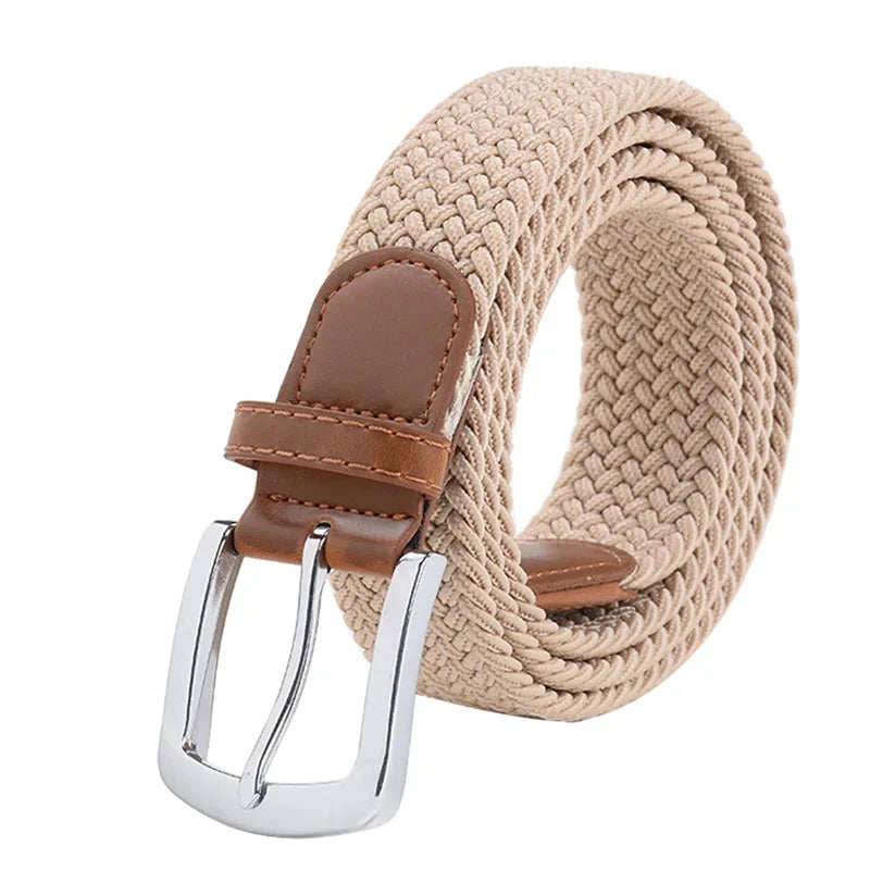 Men's Canvas Pin Buckle Closure Plain Pattern Military Belts