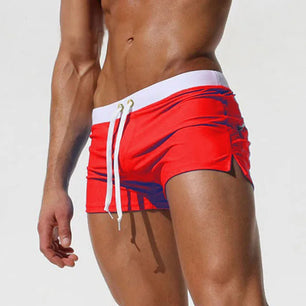 Men's Spandex Quick-Dry Swimwear Solid Pattern Beach Shorts