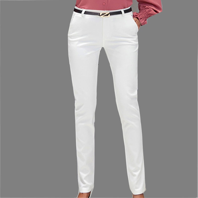 Women's Cotton High High Waist Formal Wear Plain Denim Pants