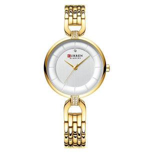 Women's Stainless Steel Round Shaped Waterproof Luxury Watch