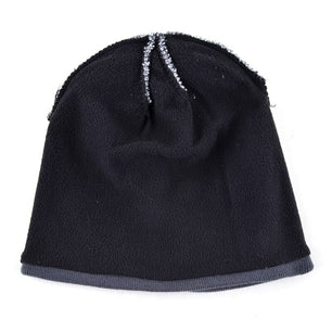 Men's Polyester Beanies Double-Layer Striped Pattern Hip Hop Cap