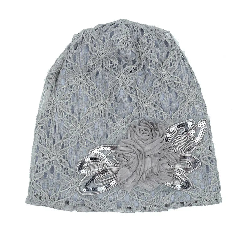 Women's Polyester Floral Pattern Casual Wear Winter Beanies Cap