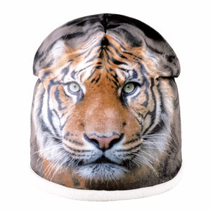 Women's Acrylic Animal Pattern Casual Wear Hip Hop Winter Cap