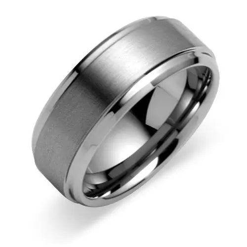 Men's Metal Tungsten Geometric Shaped Classic Wedding Ring