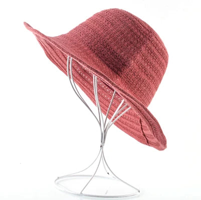 Women's Polyester Solid Pattern Sun Protection Glamorous Hat