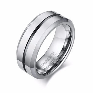 Men's Metal Tungsten Geometric Shaped Wedding Anniversary Ring