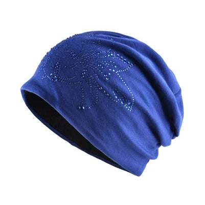 Women's Acrylic Rhinestone Pattern Casual Wear Winter Cap