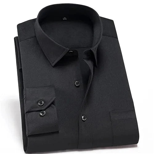 Men's Turn-Down Collar Long Sleeves Single Breasted Shirt