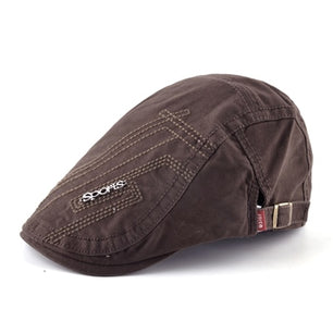 Men's Cotton Adjustable Strap Casual Wear Solid Pattern Cap