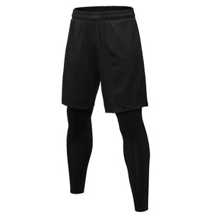 Men's Polyester Quick Dry Compression Running Sports Leggings