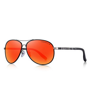 Men's Alloy Frame Polycarbonate Lens Oval Shaped Sunglasses