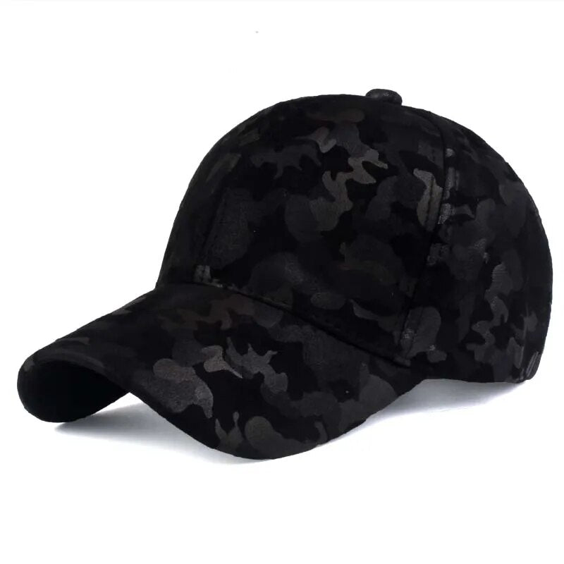 Women's Cotton Adjustable Strap Sun Protection Camouflage Cap