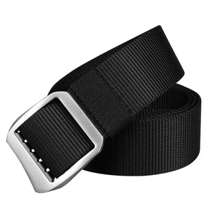 Men's Metal Buckle Closure Printed Pattern Trendy Military Belts